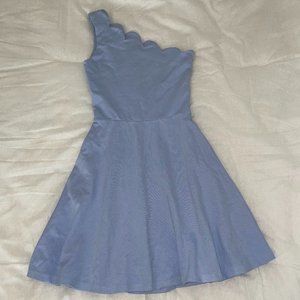 Design Lab Light Blue One Shoulder Dress